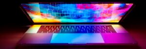 macbook pro turned on displaying music
